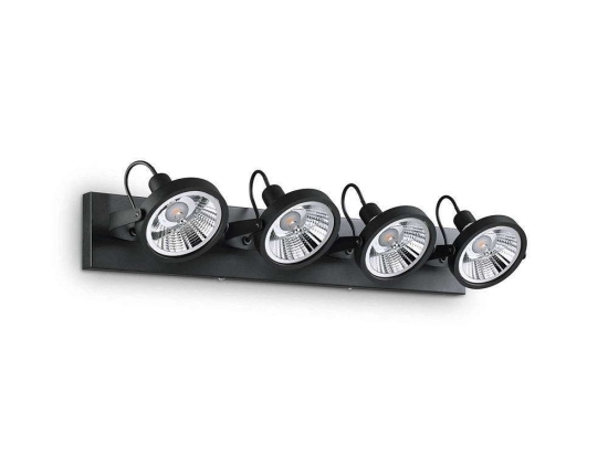 Πλαφονιέρα Glim 200255 65,5x19x12cm 4xGU10 50W Black Ideal Lux