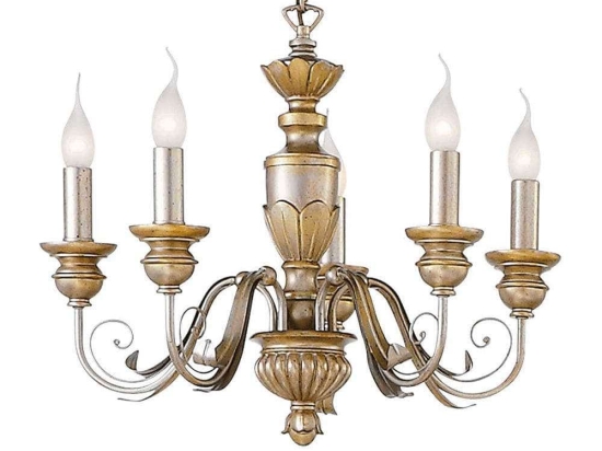 Φωτιστικό Οροφής-Πολυέλαιος Firenze 020822 55x45/105cm 5xE14 40W Gold Ideal Lux