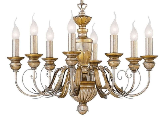 Φωτιστικό Οροφής-Πολυέλαιος Firenze 020839 64x45/105cm 8xE14 40W Gold Ideal Lux