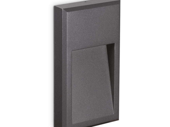 Φωτιστικό Τοίχου Febe 268354 13x22,5x3,5cm LED 6W 3000K IP65 Anthracite Ideal Lux