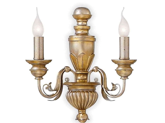 Φωτιστικό Τοίχου Firenze 020846 33x38x17cm 2xE14 40W Gold Ideal Lux