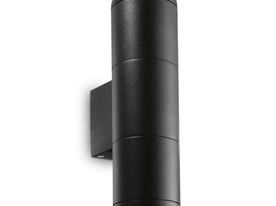 Φωτιστικό Τοίχου-Απλίκα Gun 100395 6,5x21x11cm 2xGU10 35W IP44 Black Ideal Lux