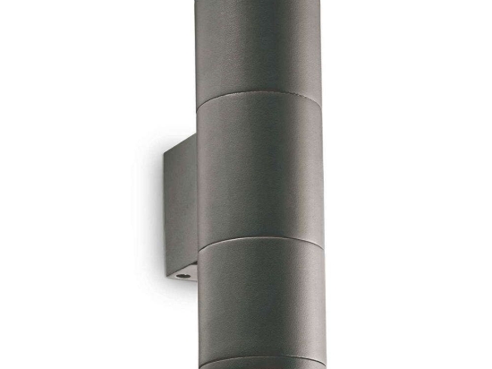 Φωτιστικό Τοίχου-Απλίκα Gun 236841 6,5x21x11cm 2xGU10 35W IP44 Anthracite Ideal Lux