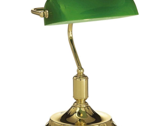 Φωτιστικό Επιτραπέζιο Lawyer 013657 26x38cm 1xE27 60W Gold-Green Ideal Lux