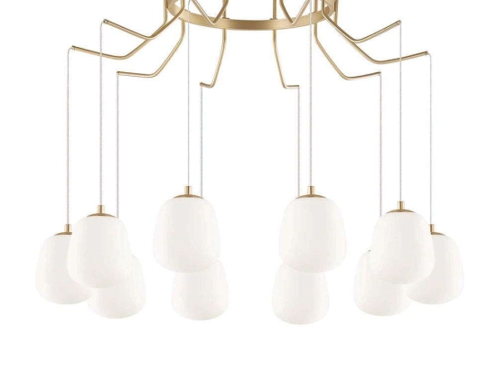Φωτιστικό Οροφής Karousel 206394 82,5x112/133cm 10xG9 15W Gold Ideal Lux