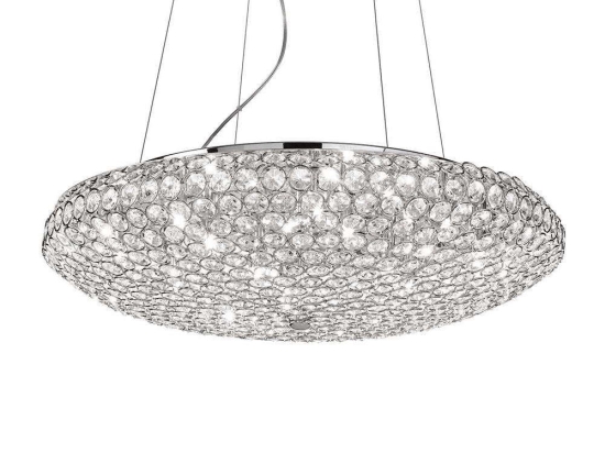 Φωτιστικό Οροφής King 088013 65x40/120cm 12xG9 40W Chrome Ideal Lux
