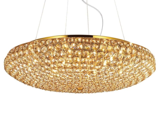 Φωτιστικό Οροφής King 088020 65x40/120cm 12xG9 40W Gold Ideal Lux