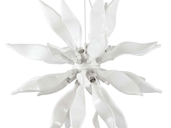 Φωτιστικό Οροφής Leaves 111957 63x69,5/278,5cm 8xG9 40W White Ideal Lux