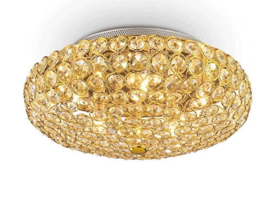 Φωτιστικό Οροφής-Πλαφονιέρα King 073187 38x16cm 5xG9 40W Gold Ideal Lux