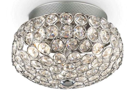 Φωτιστικό Οροφής-Πλαφονιέρα King 075389 25,5x16cm 3xG9 40W Chrome Ideal Lux