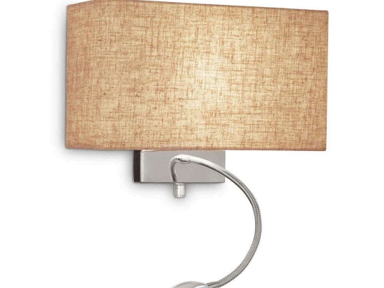 Φωτιστικό Τοίχου Hotel 103204 32x22,5x11cm E27/LED 1.5 (LED)W 3000K Beige Ideal Lux