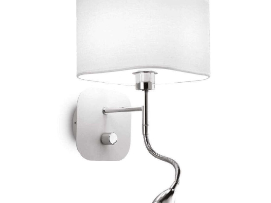 Φωτιστικό Τοίχου-Απλίκα Holiday 124162 18x40x21cm E14/LED 1.5 (LED)W 3000K White Ideal Lux
