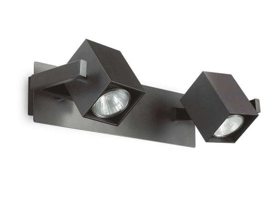 Φωτιστικό Τοίχου-Απλίκα Mouse 156705 34x8x14cm 2xGU10 50W IP20 Black Ideal Lux