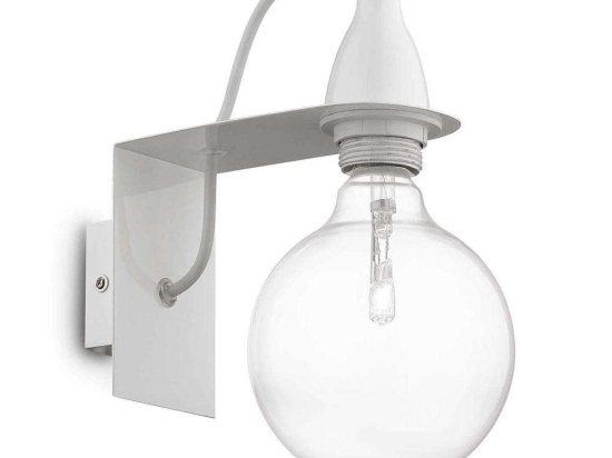 Φωτιστικό Τοίχου-Απλίκα Minimal 045191 12x23x21cm 1xE27 60W White Ideal Lux