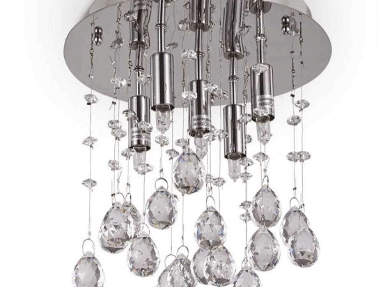 Φωτιστικό Οροφής-Πλαφονιέρα Moonlight 094649 26x20cm 5xG9 40W Chrome Ideal Lux
