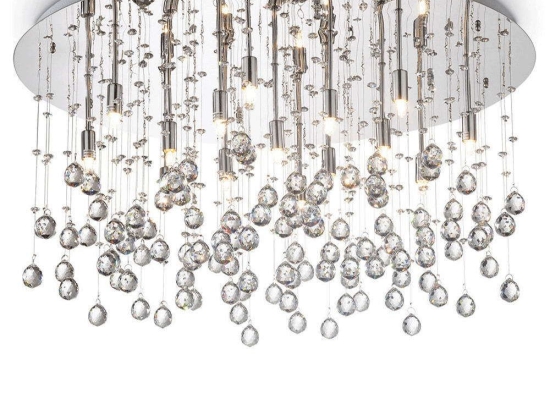 Φωτιστικό Οροφής-Πλαφονιέρα Moonlight 077819 80x36cm 15xG9 40W Chrome Ideal Lux