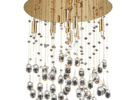 Φωτιστικό Οροφής-Πλαφονιέρα Moonlight 080932 40x36cm 8xG9 40W Gold Ideal Lux