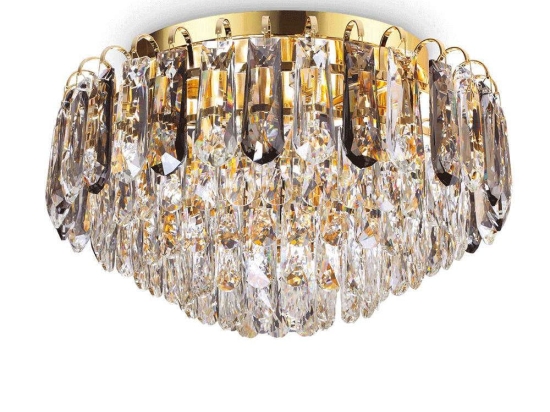 Φωτιστικό Οροφής-Πλαφονιέρα Magnolia 241296 45x26cm 7xG9 15W Gold Ideal Lux