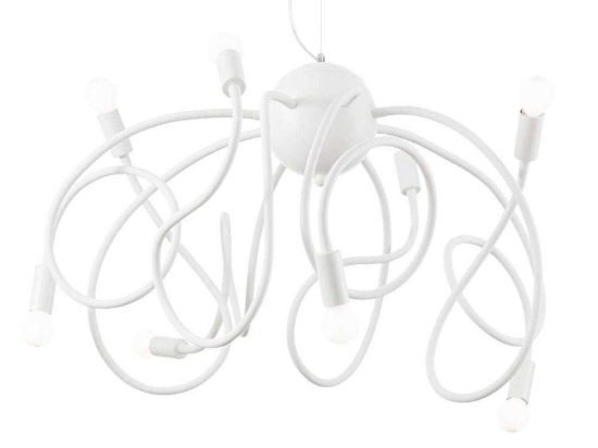 Φωτιστικό Οροφής Multiflex 141893 60x80/160cm 8xE14 40W White Ideal Lux
