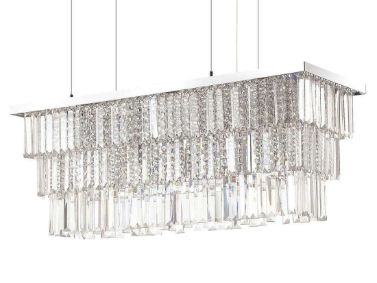 Φωτιστικό Οροφής Martinez 166322 83x65/130x30,5m 6xΕ14 40W Chrome Ideal Lux