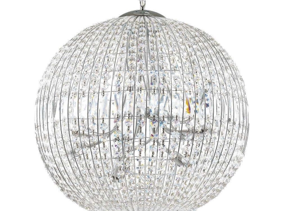 Φωτιστικό Οροφής Luxor 116235 60x110/185cm 12xG9 40W Chrome Ideal Lux
