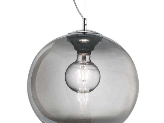 Φωτιστικό Οροφής Nemo 250311 20x24/233cm 1xE27 60W Smoke Ideal Lux