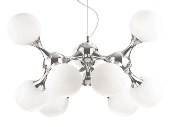 Φωτιστικό Οροφής Nodi 082059 80x53/262cm 9xE14 40W White Ideal Lux