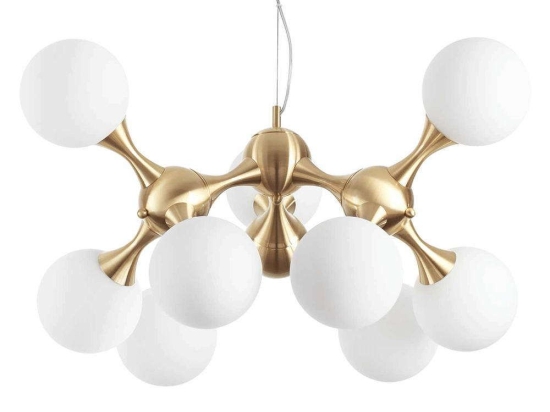 Φωτιστικό Οροφής Nodi 241036 80x53/262cm 9xE14 40W Gold Ideal Lux