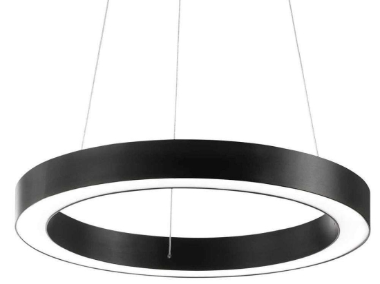 Φωτιστικό Οροφής Oracle Round 222097 50x10,5/219,5cm LED 28W 3000K Black Ideal Lux