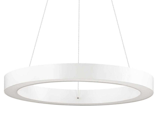 Φωτιστικό Οροφής Oracle Round 211398 60x10,5/219,5cm LED 33W 3000K White Ideal Lux