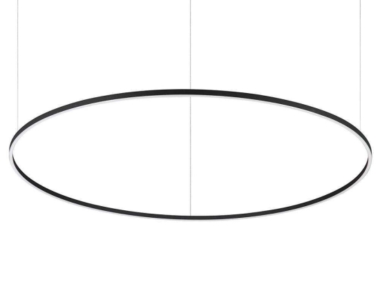 Φωτιστικό Οροφής Oracle Round 285061 150x90/210cm LED 87W 3000K Black Ideal Lux
