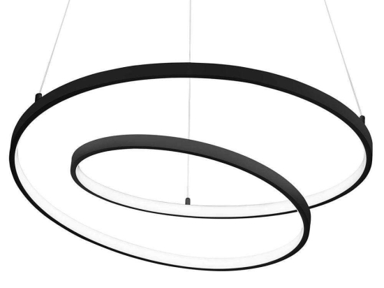 Φωτιστικό Οροφής Oz 269450 80x39/150cm LED 59W 3000K Black Ideal Lux