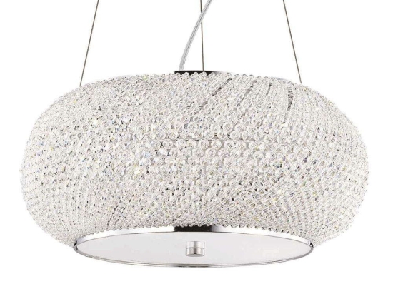 Φωτιστικό Οροφής Pasha' 082158 45x25/234cm 6xE14 40W Chrome Ideal Lux