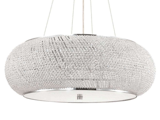 Φωτιστικό Οροφής Pasha' 164977 65x41/120cm 14xE14 40W Chrome Ideal Lux