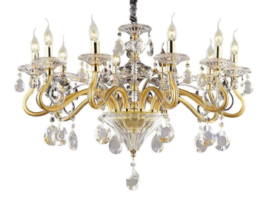 Φωτιστικό Οροφής-Πολυέλαιος Negresco 087771 85x70/110cm 10xE14 40W Gold Ideal Lux