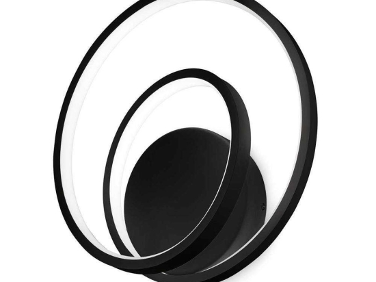 Φωτιστικό Τοίχου-Απλίκα Oz 269399 29x30x8cm LED 30W 3000K Black Ideal Lux