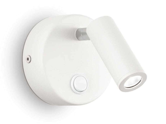 Φωτιστικό Τοίχου-Απλίκα Page Round 142586 9x13cm LED 3W 3000K White Ideal Lux