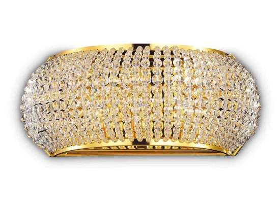 Φωτιστικό Τοίχου-Απλίκα Pasha' 082288 25,5x12x11,5cm 3xG9 40W Gold Ideal Lux