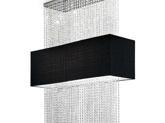 Φωτιστικό Οροφής Phoenix 101163 90x106x30cm 5xE27 60W Black Ideal Lux