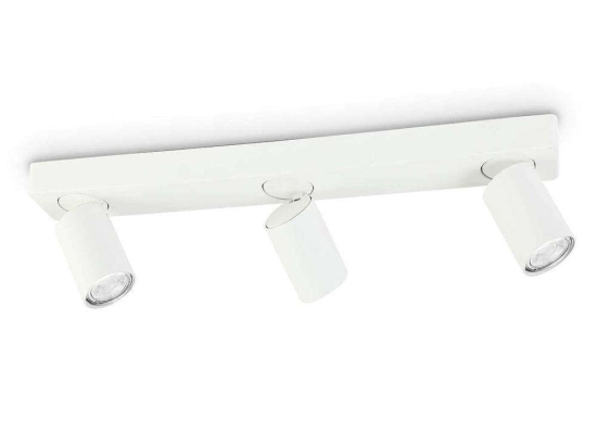 Φωτιστικό Οροφής-Πλαφονιέρα Rudy 229065 54x9/12,5x12,5cm 3xGU10 35W White Ideal Lux