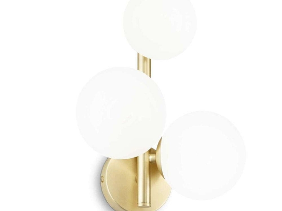 Φωτιστικό Τοίχου-Απλίκα Perlage 283784 24x16x32cm 3xG9 15W 3000K Gold Ideal Lux