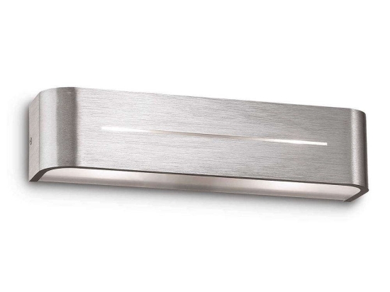 Φωτιστικό Τοίχου-Απλίκα Posta 009940 36x8x8cm 2xE14 40W Silver Ideal Lux