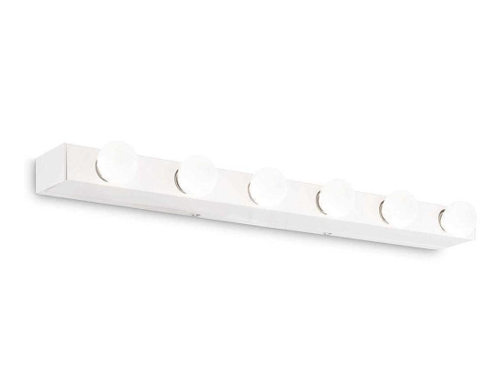 Φωτιστικό Τοίχου-Απλίκα Prive' 159423 60,5x4x8cm 6xE14 40W White Ideal Lux Μέταλλο