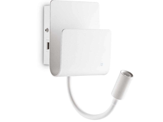 Φωτιστικό Τοίχου-Απλίκα Probe 243160 13x23,5x13,5cm LED 9W 3000K White Ideal Lux