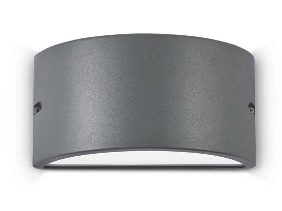 Φωτιστικό Τοίχου-Απλίκα Rex-2 092423 25x12x13cm 1xE27 60W IP44 Anthracite Ideal Lux