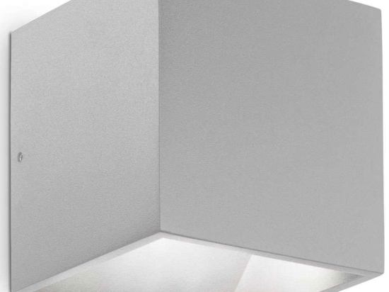 Φωτιστικό Τοίχου - Απλίκα Rubik 326856 10x10x10cm Led 730lm 8,5W 4000K Grey Ideal Lux