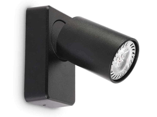Φωτιστικό Τοίχου-Απλίκα Rudy 229010 7x13x9/11,5cm 1xGU10 35W Black Ideal Lux