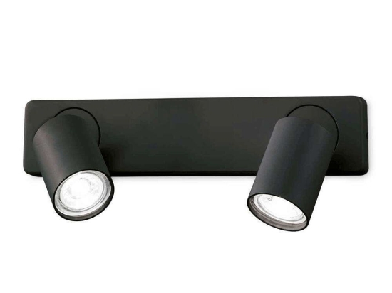 Φωτιστικό Τοίχου-Απλίκα Rudy 229034 32x12,5x9/11,5cm 2xGU10 35W Black Ideal Lux