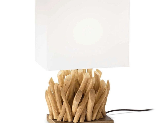 Φωτιστικό Επιτραπέζιο Snell 201382 25x39,5x16,5cm 1xE27 60W White-Natural Ideal Lux
