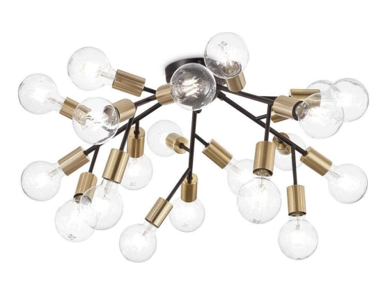 Φωτιστικό Οροφής-Πλαφονιέρα Spark 238333 80x32cm 20xE27 25W Black Ideal Lux
